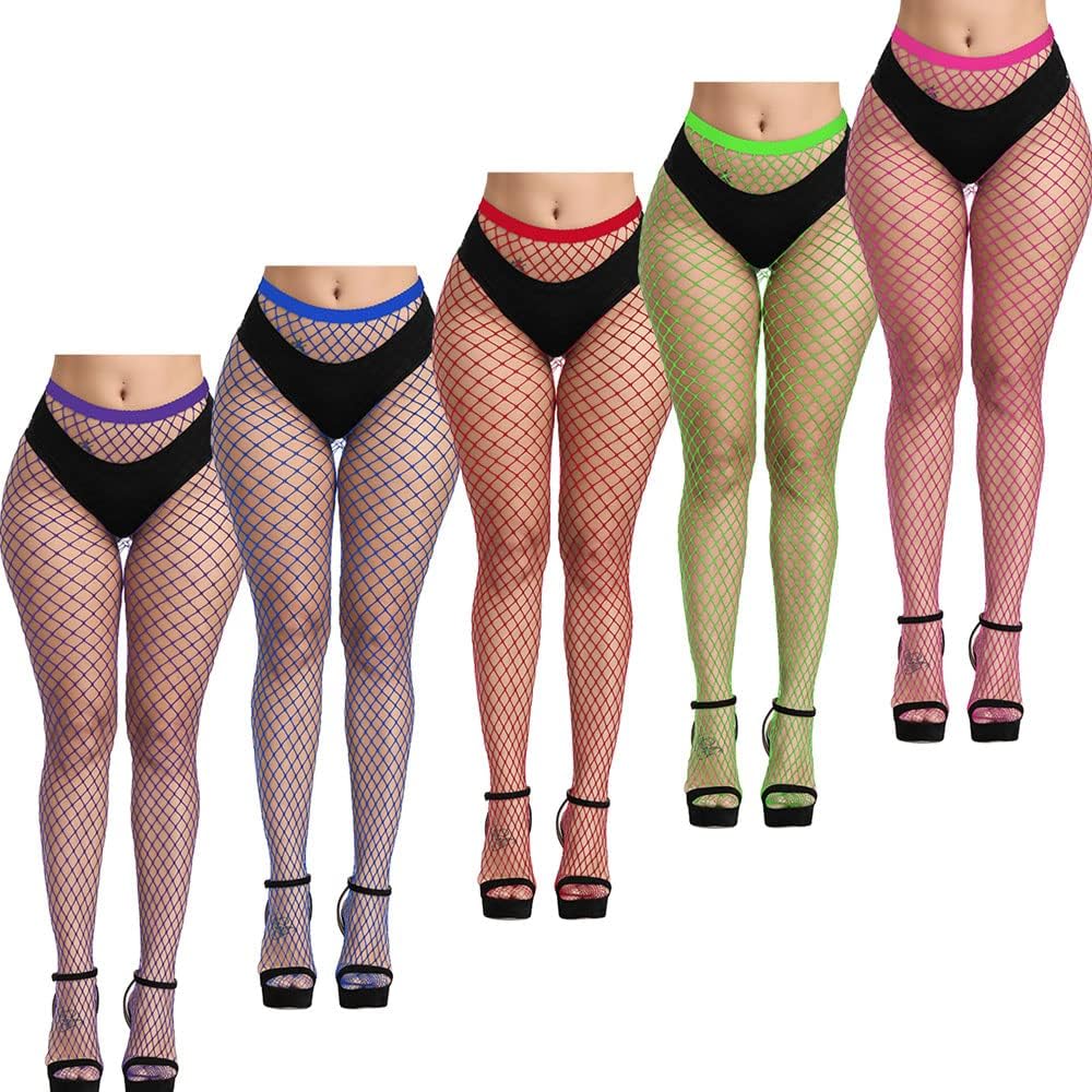 Five colors shown: purple, blue, red, green and pink