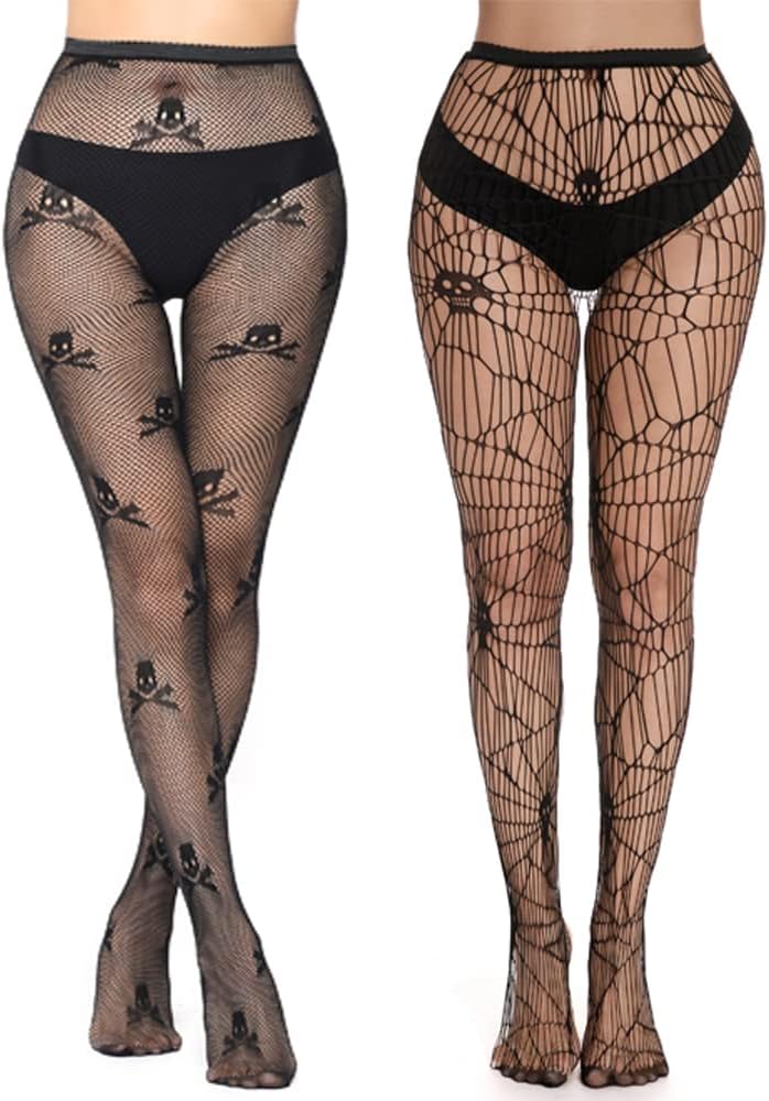 VISGASUR Skull & spiderweb fishnets — main product image