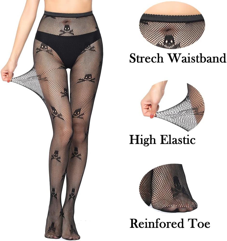 VISGASUR Skull & spiderweb fishnets — additional product view 1