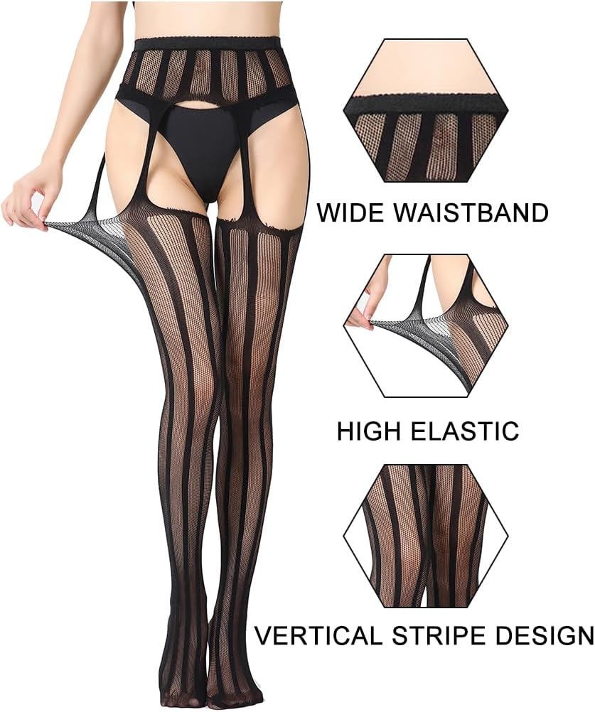 Waistband, stretch and stripe detail panel