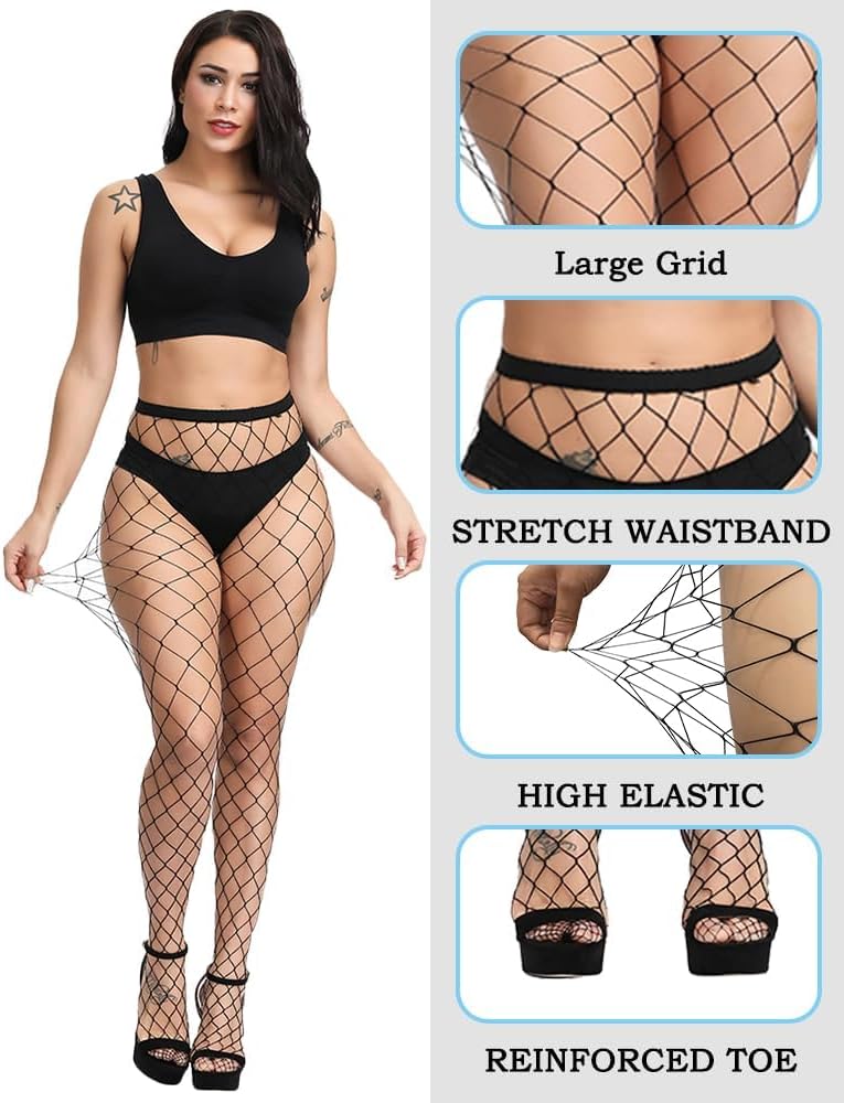 VISGASUR Large-grid fishnet tights — additional product view 1